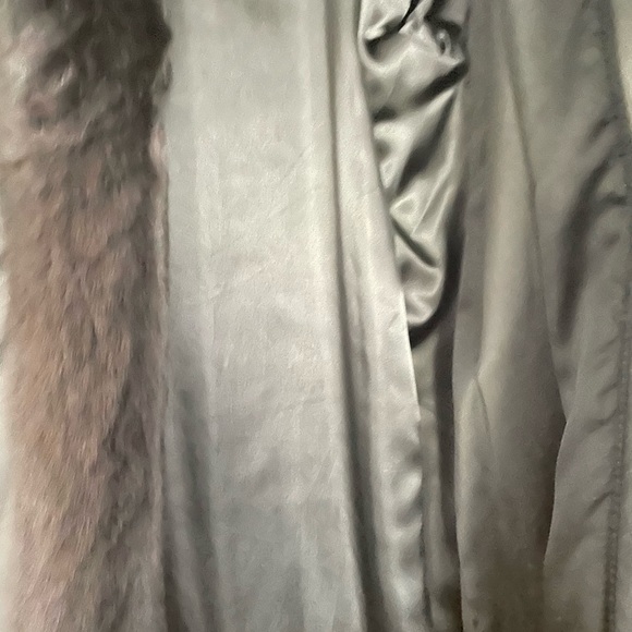 Vintage Black Leather and Fur Coat - Picture 5 of 10